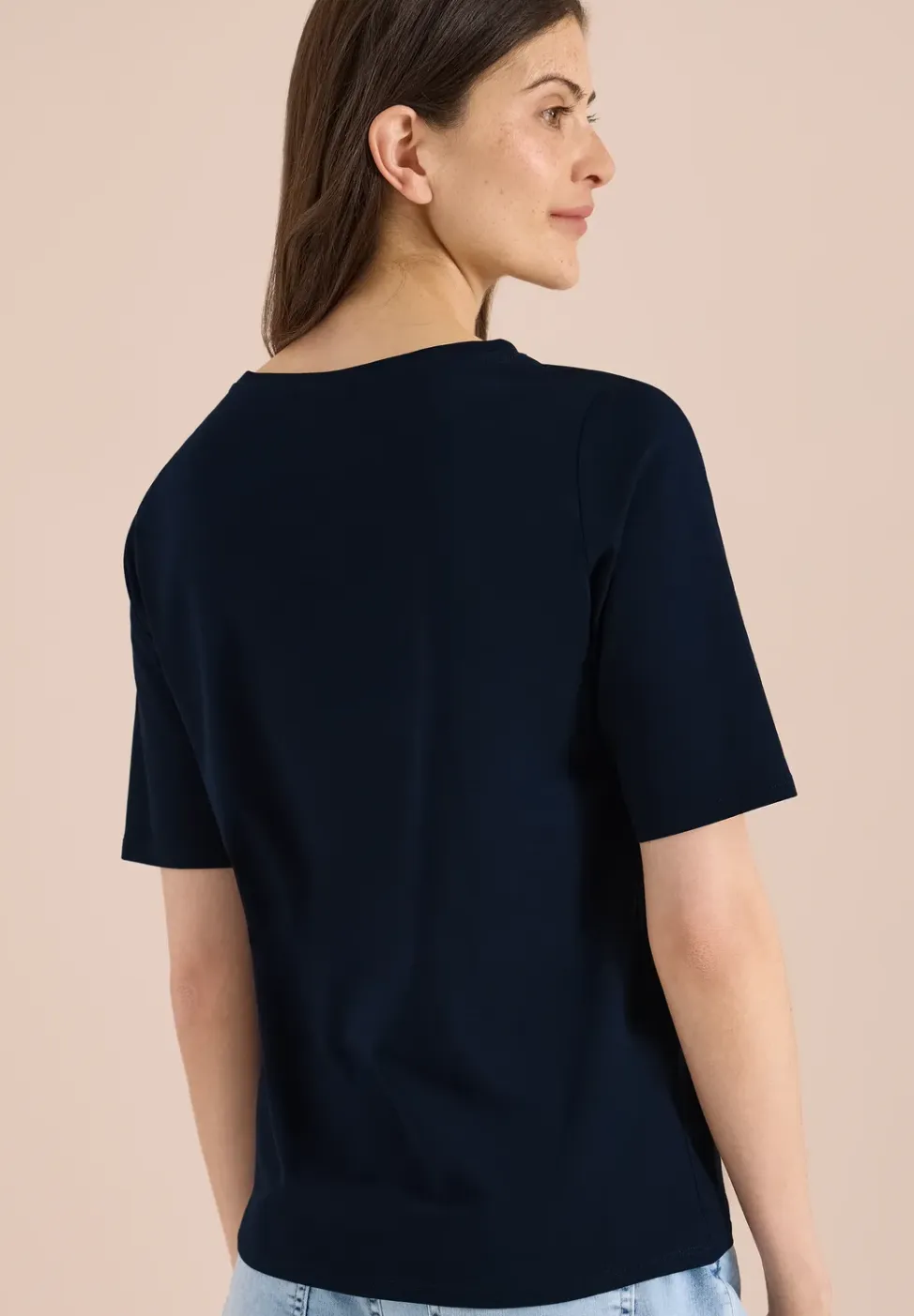 Basic Shirt met boothals
