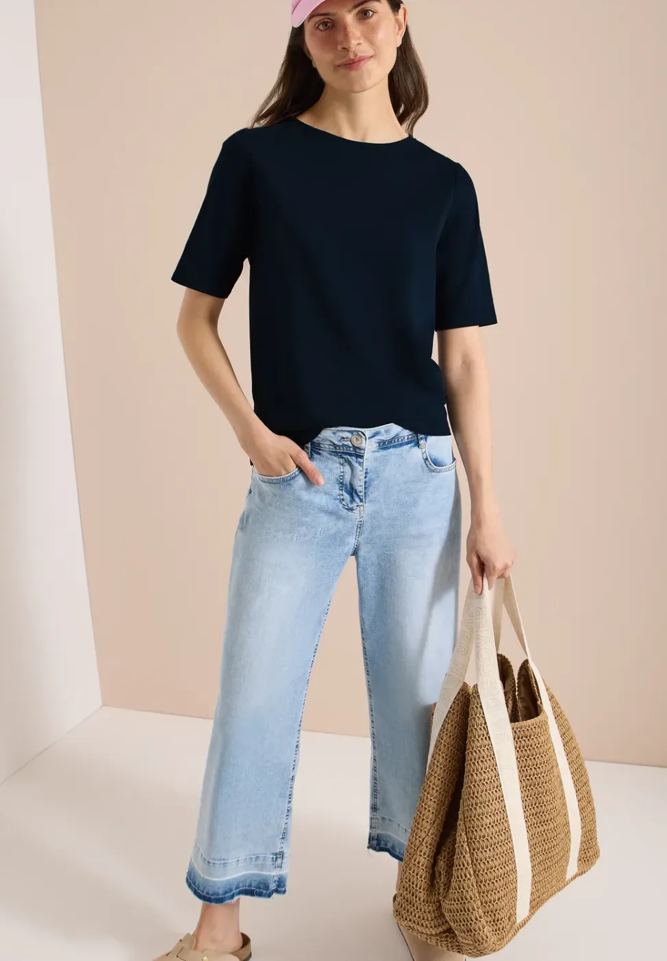 Basic Shirt met boothals