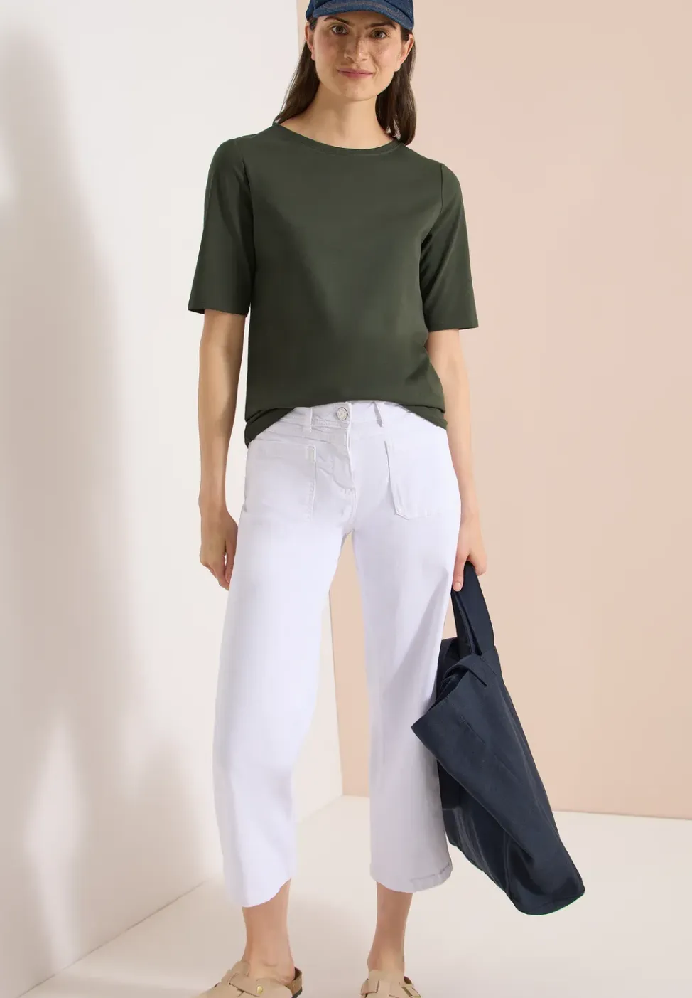 Basic Shirt met boothals