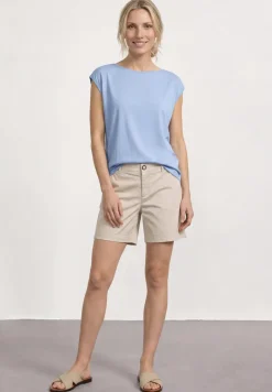 Basic shirt met boothals