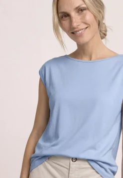 Basic shirt met boothals