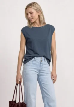 Basic shirt met boothals