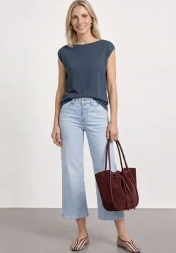 Basic shirt met boothals