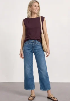 Basic shirt met boothals