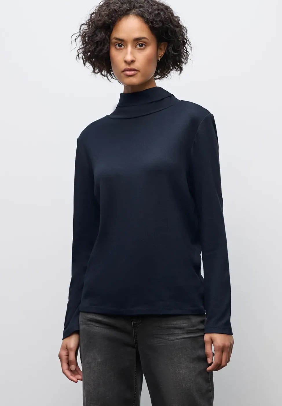 Basic shirt met coltrui