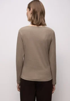 Basic shirt met geribbelde textuur