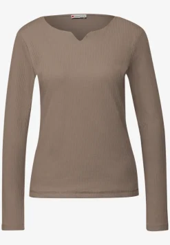 Basic shirt met geribbelde textuur