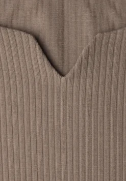 Basic shirt met geribbelde textuur