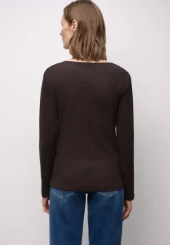 Basic shirt met geribbelde textuur