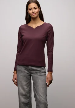Basic shirt met geribbelde textuur