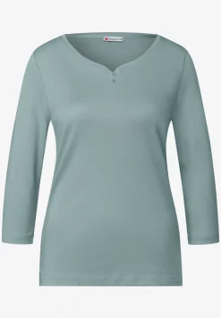Basic shirt met knoopdetail