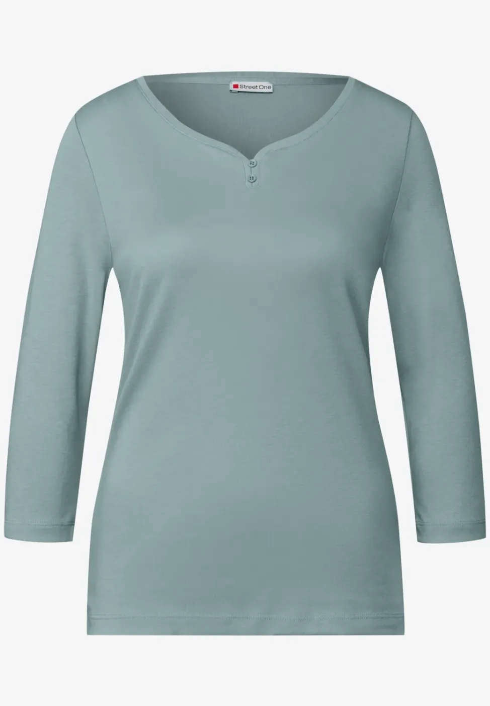 Basic shirt met knoopdetail
