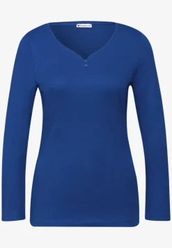 Basic shirt met knoopdetail