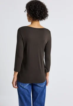 Basic shirt met knoopdetail
