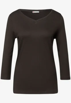 Basic shirt met knoopdetail