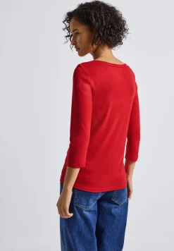 Basic shirt met knoopdetail