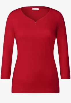 Basic shirt met knoopdetail
