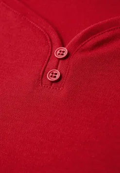 Basic shirt met knoopdetail