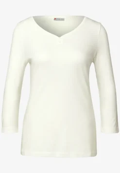 Basic shirt met knoopdetail