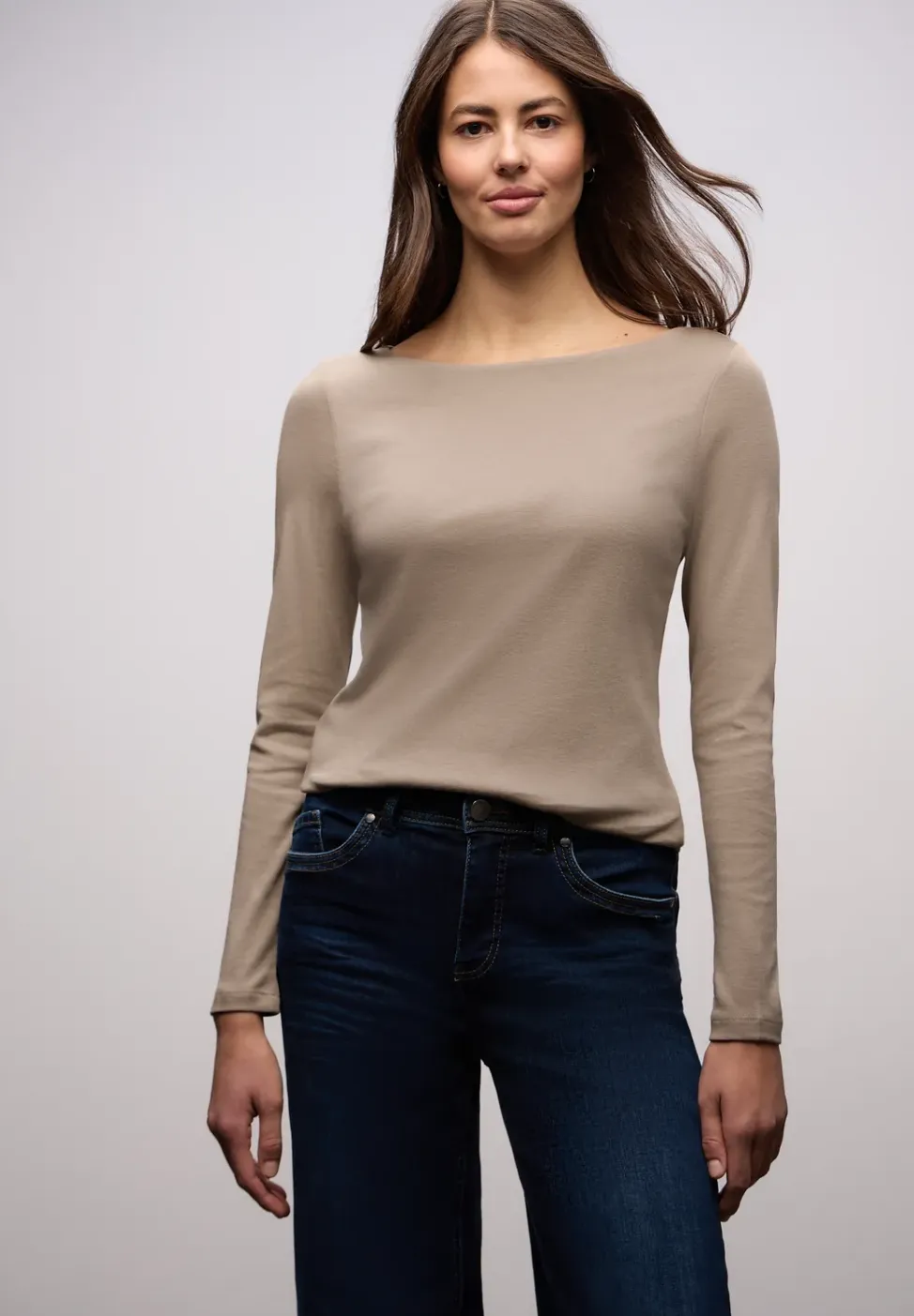 Basic shirt met lange mouwen