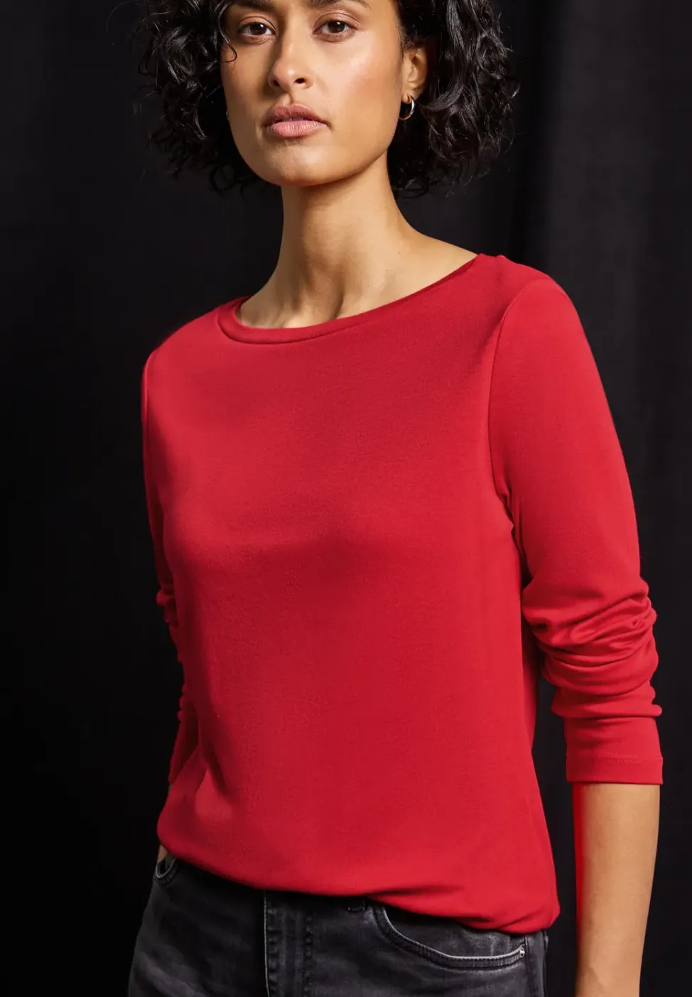 Basic shirt met lange mouwen