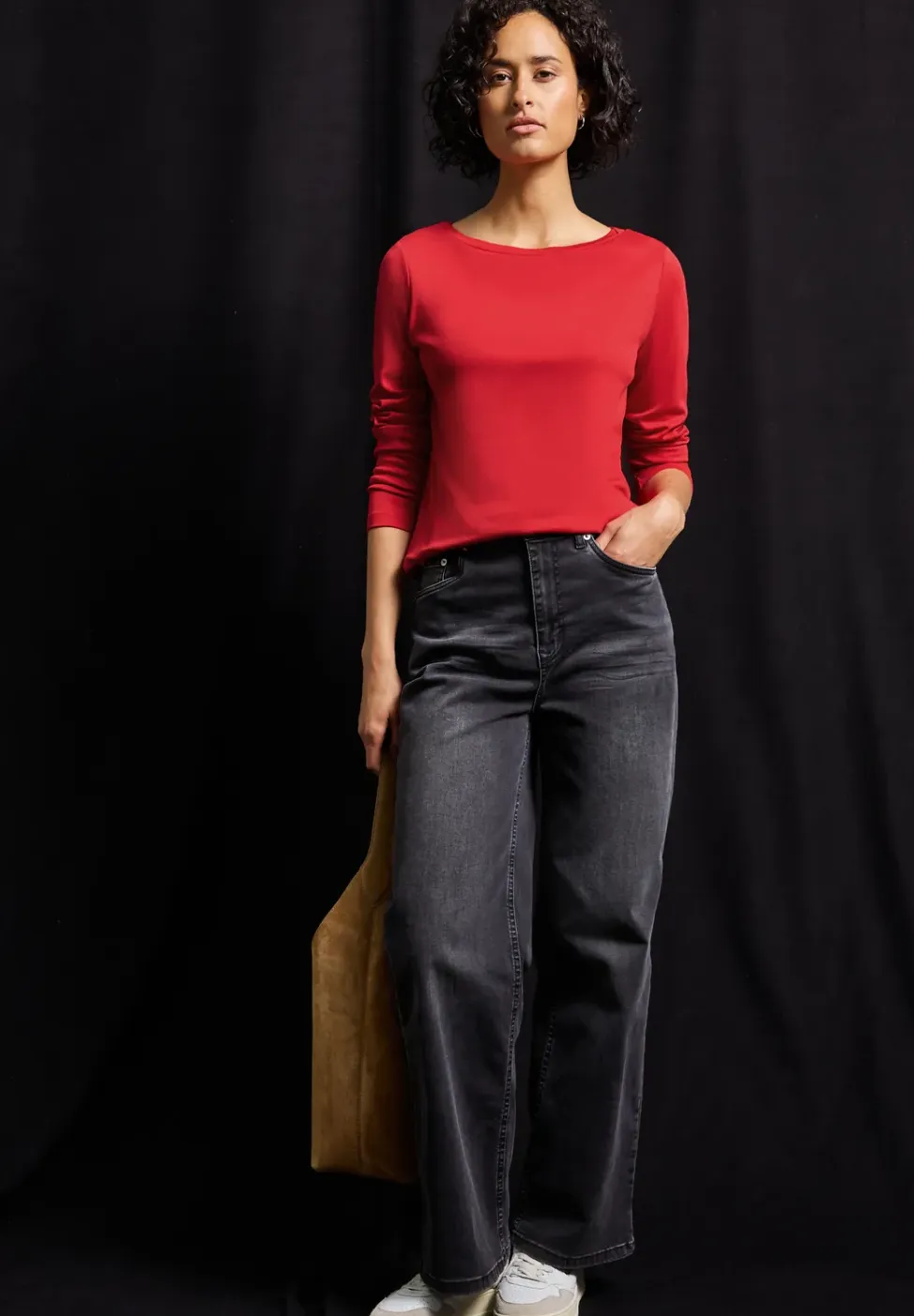 Basic shirt met lange mouwen