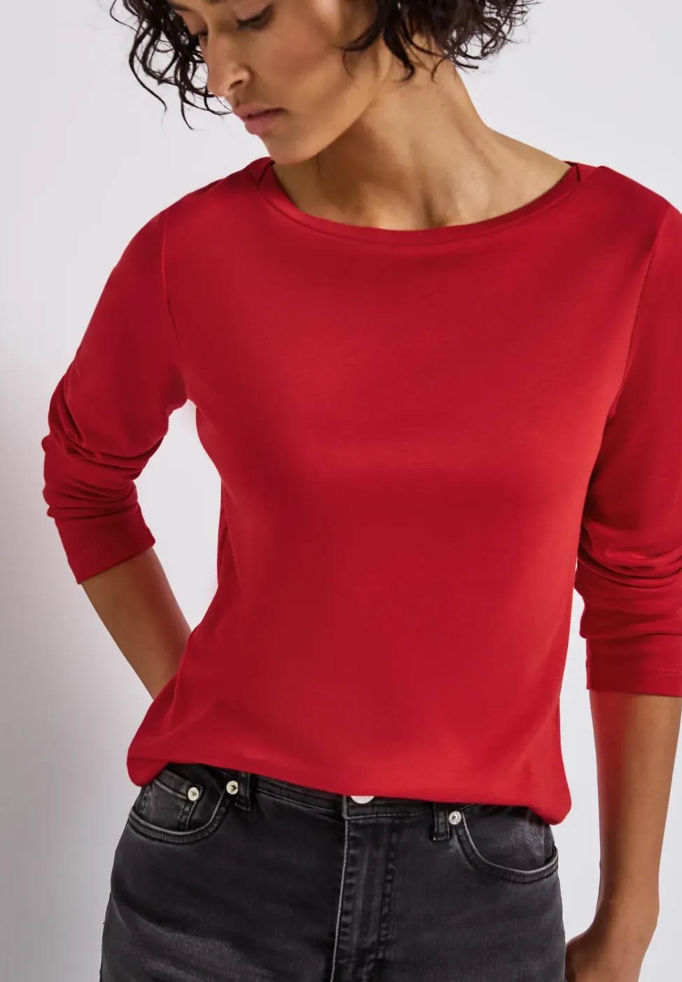 Basic shirt met lange mouwen