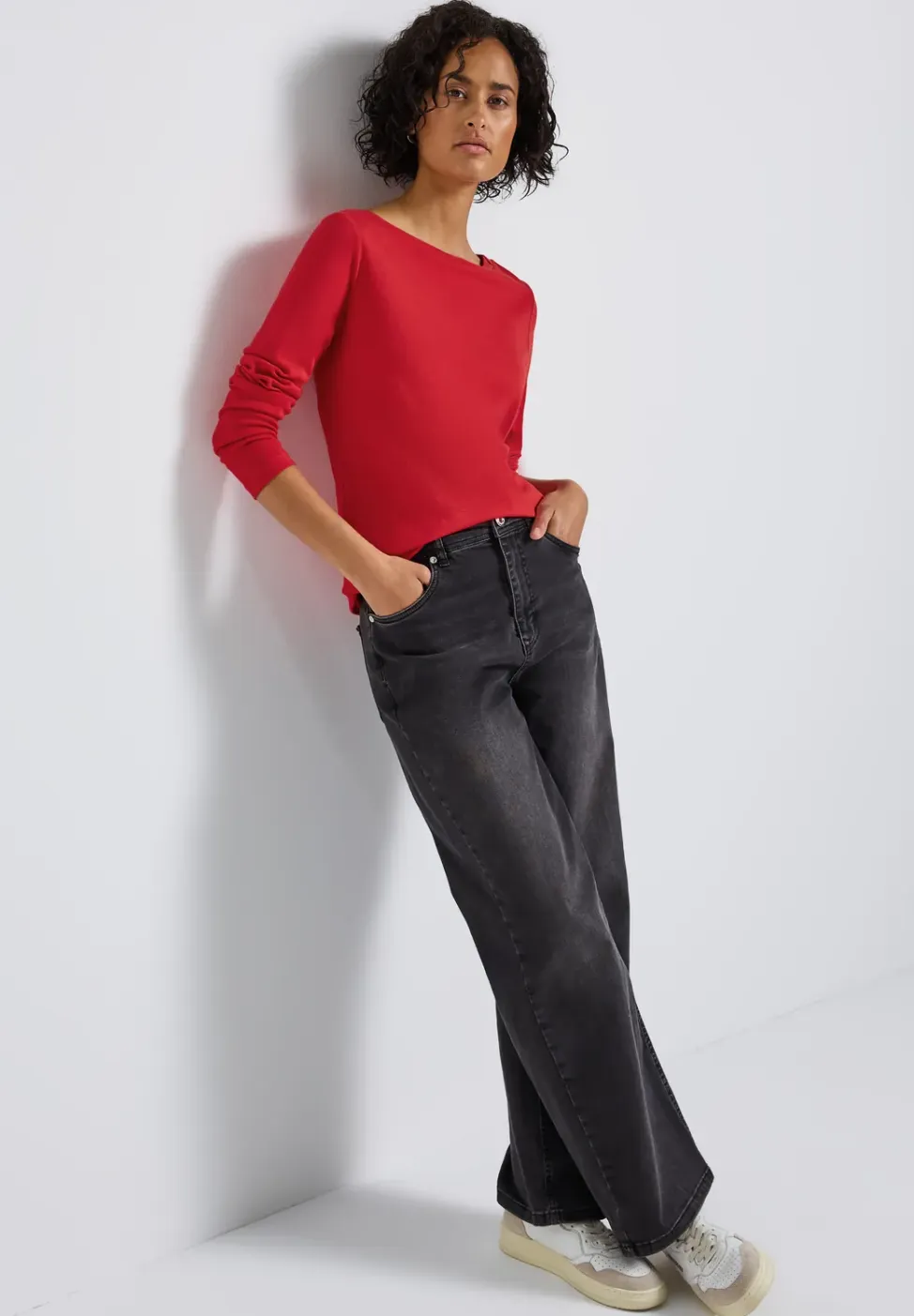 Basic shirt met lange mouwen
