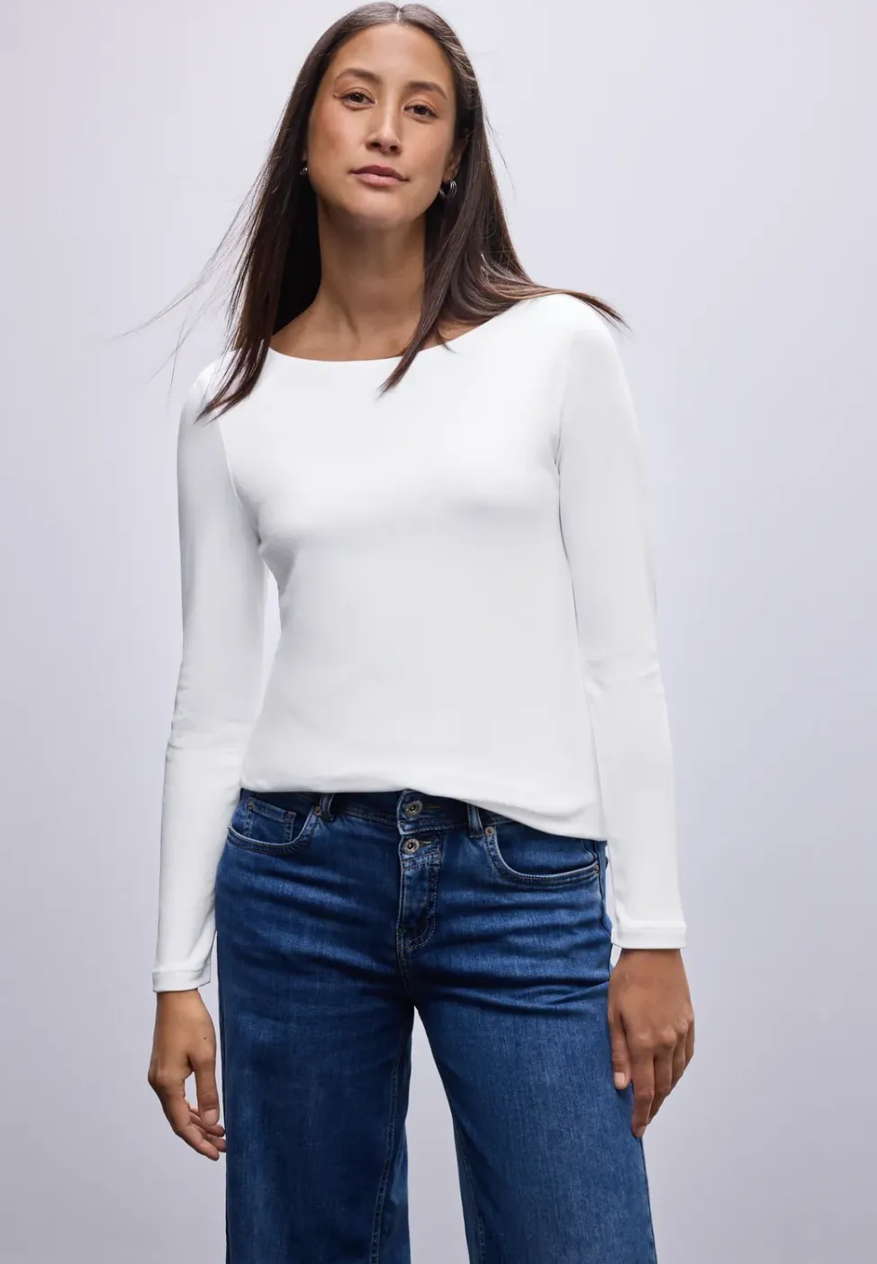 Basic shirt met lange mouwen