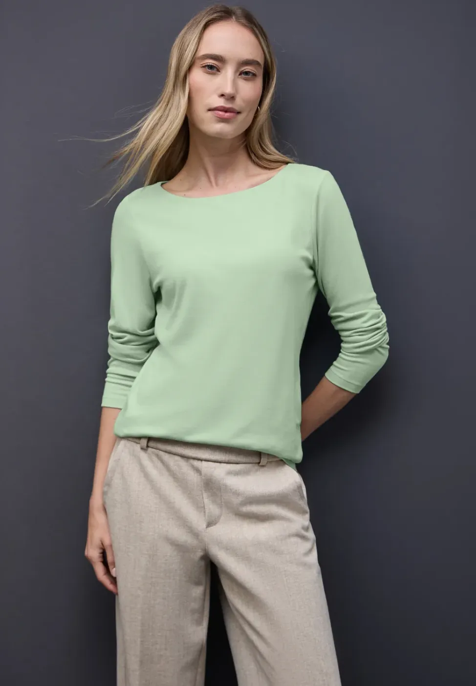 Basic shirt met lange mouwen