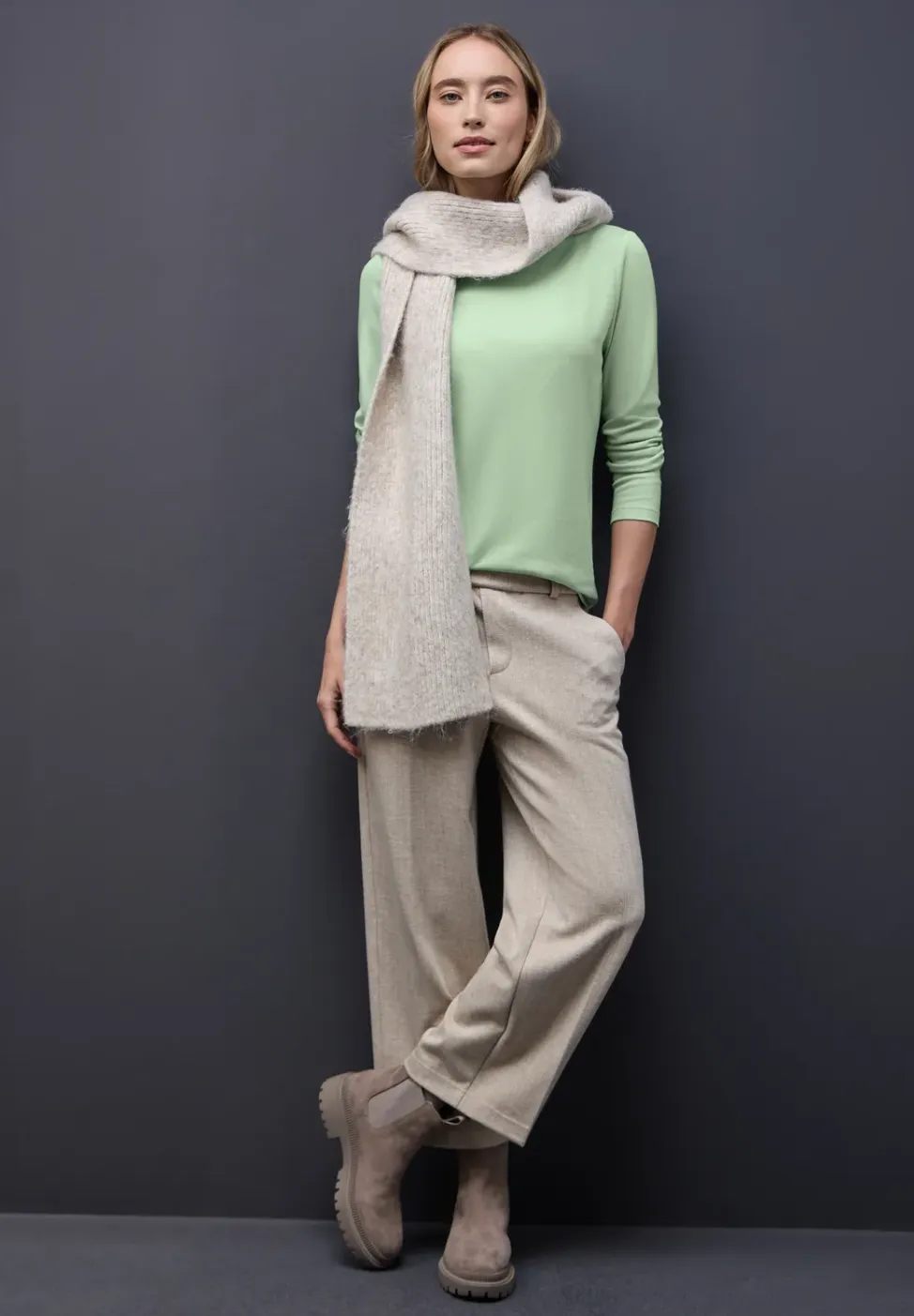 Basic shirt met lange mouwen