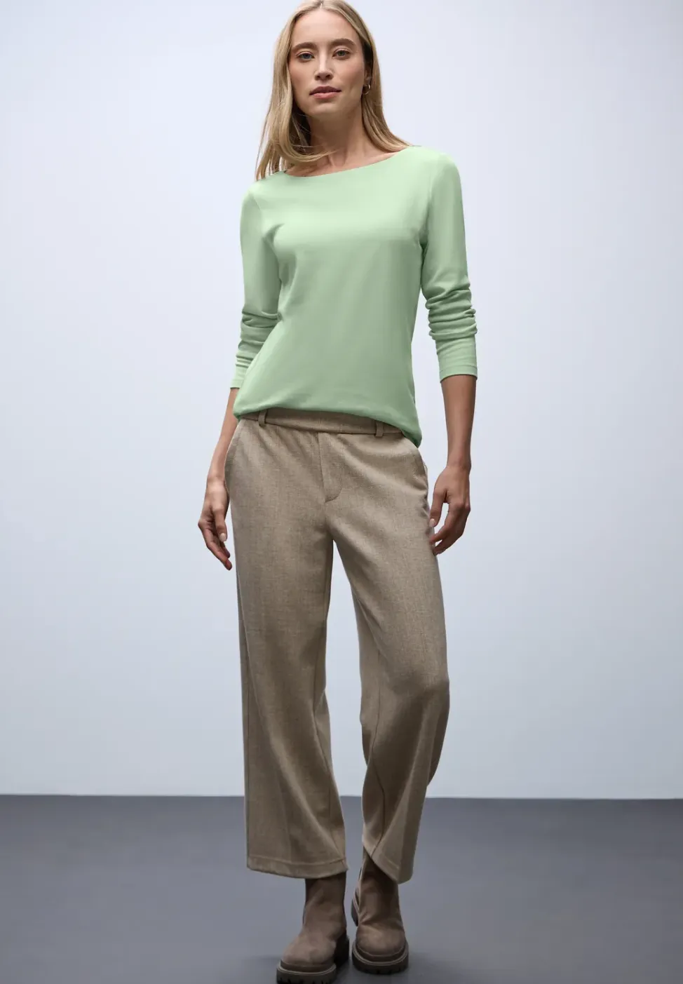 Basic shirt met lange mouwen
