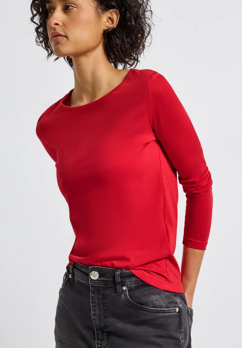 Basic shirt met lange mouwen