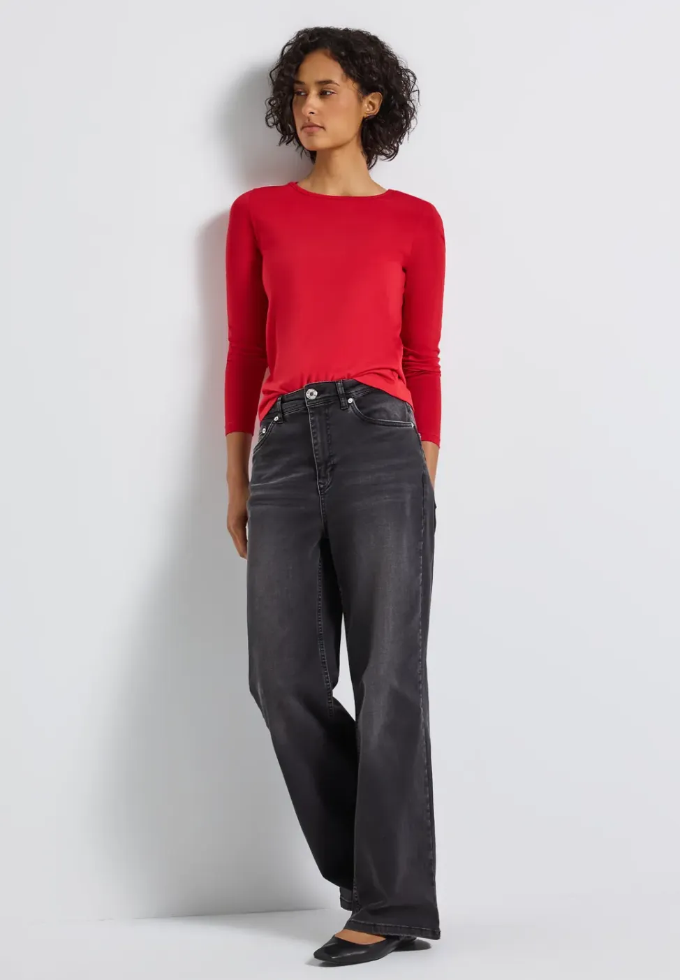 Basic shirt met lange mouwen