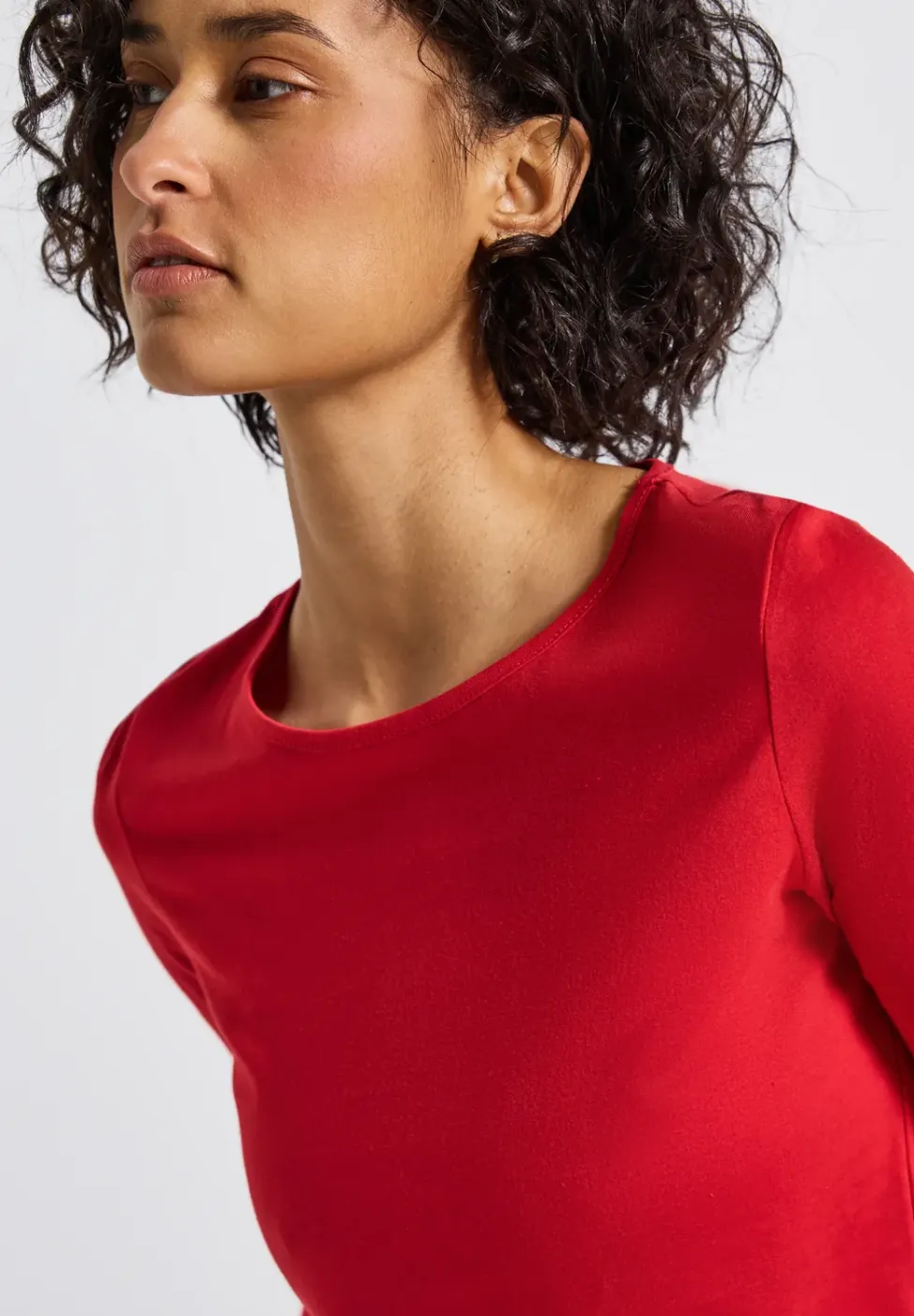Basic shirt met lange mouwen