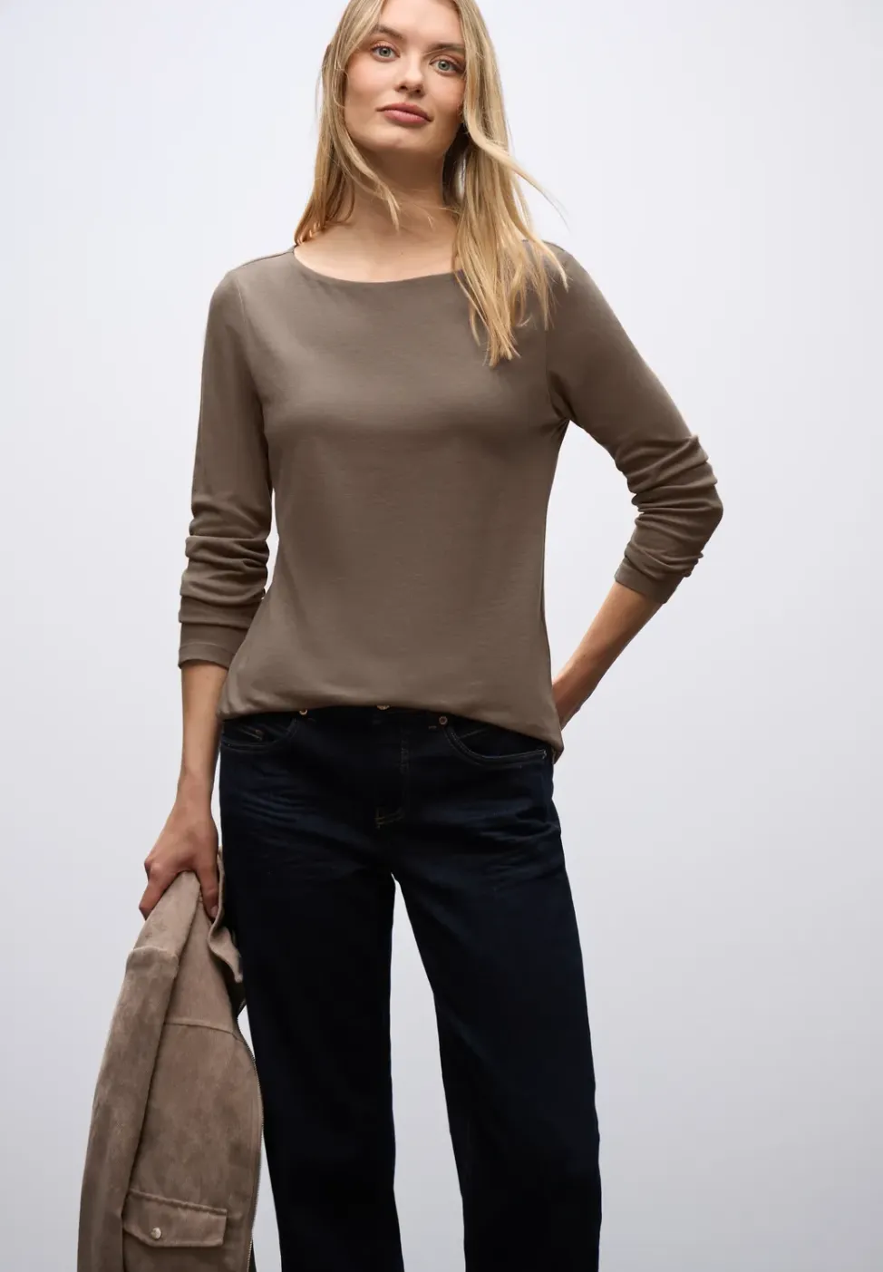 Basic shirt met lange mouwen
