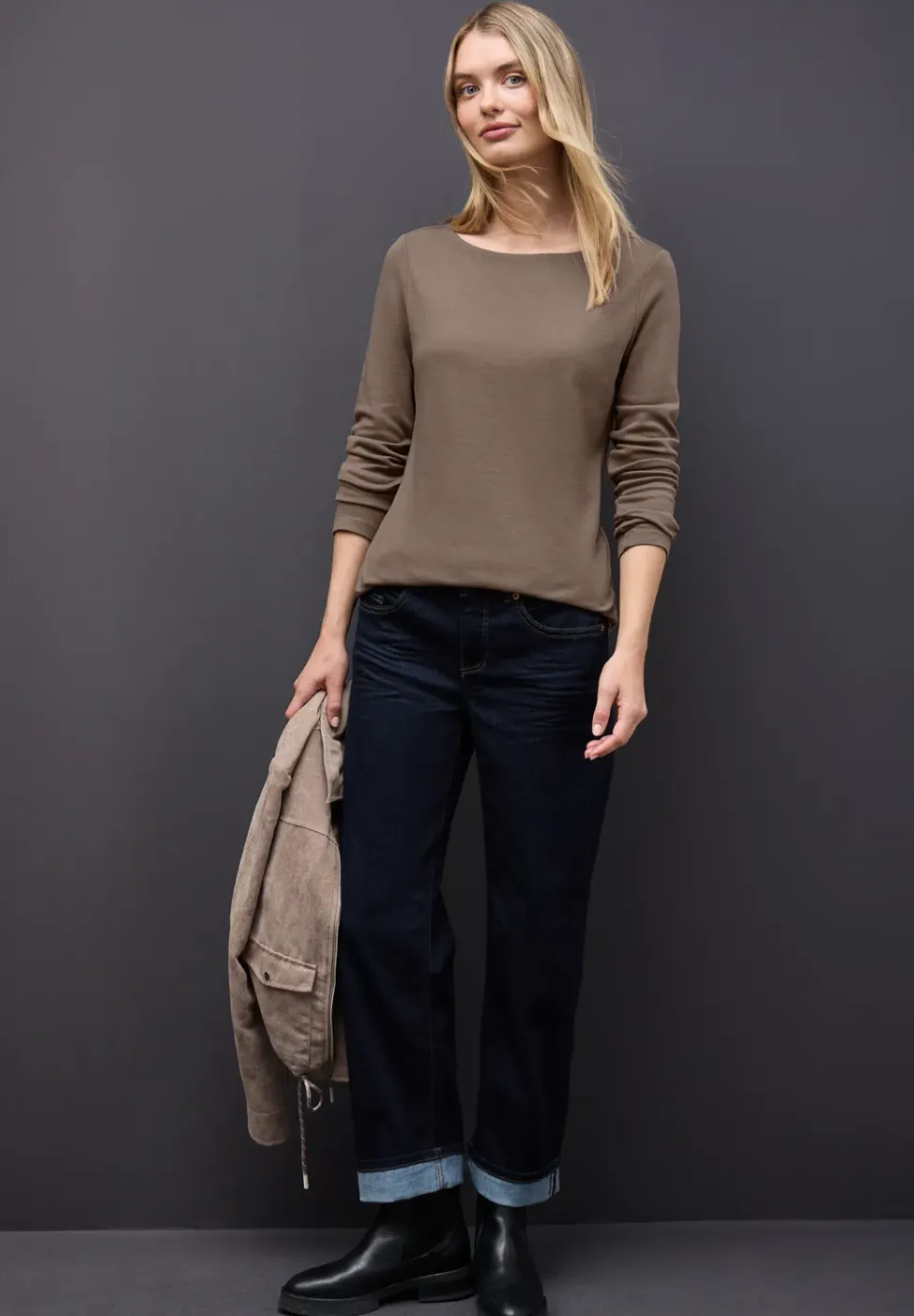 Basic shirt met lange mouwen