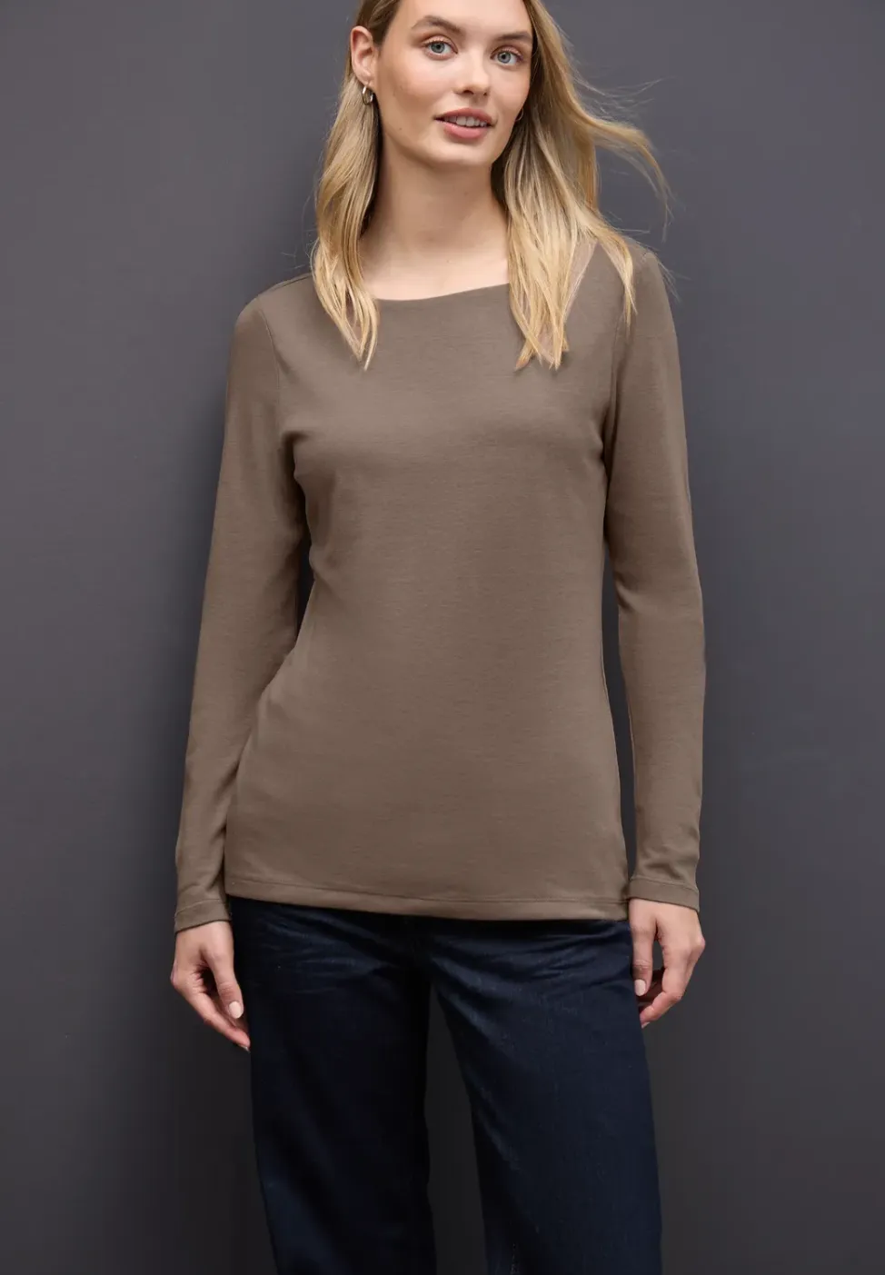 Basic shirt met lange mouwen