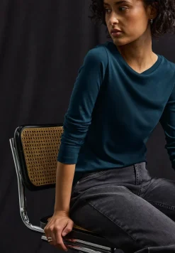 Basic shirt met lange mouwen