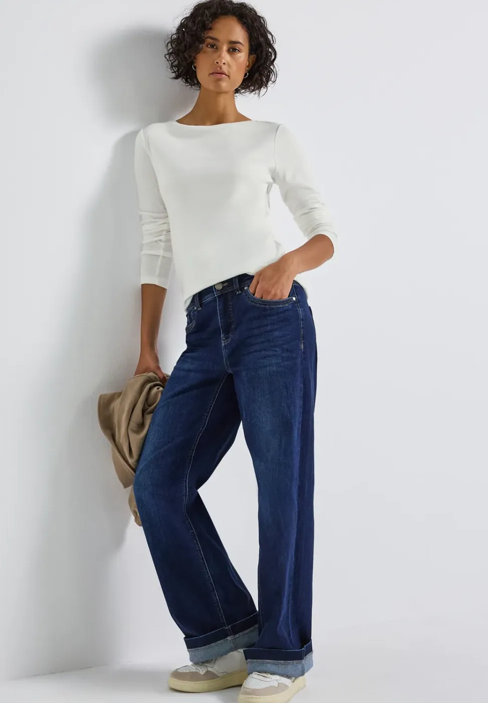 Basic shirt met lange mouwen