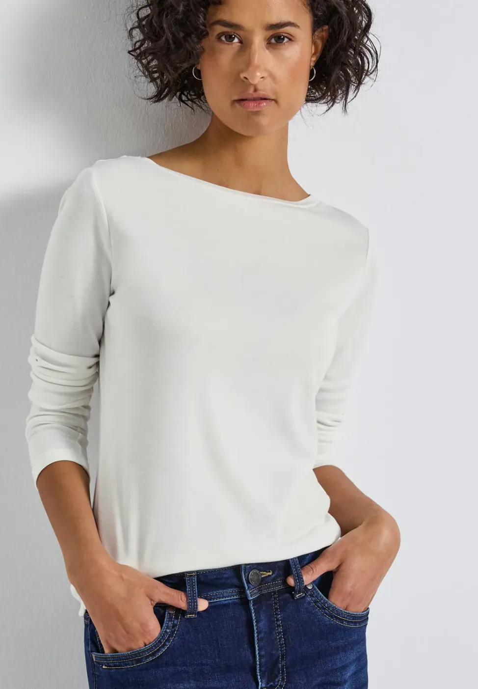 Basic shirt met lange mouwen