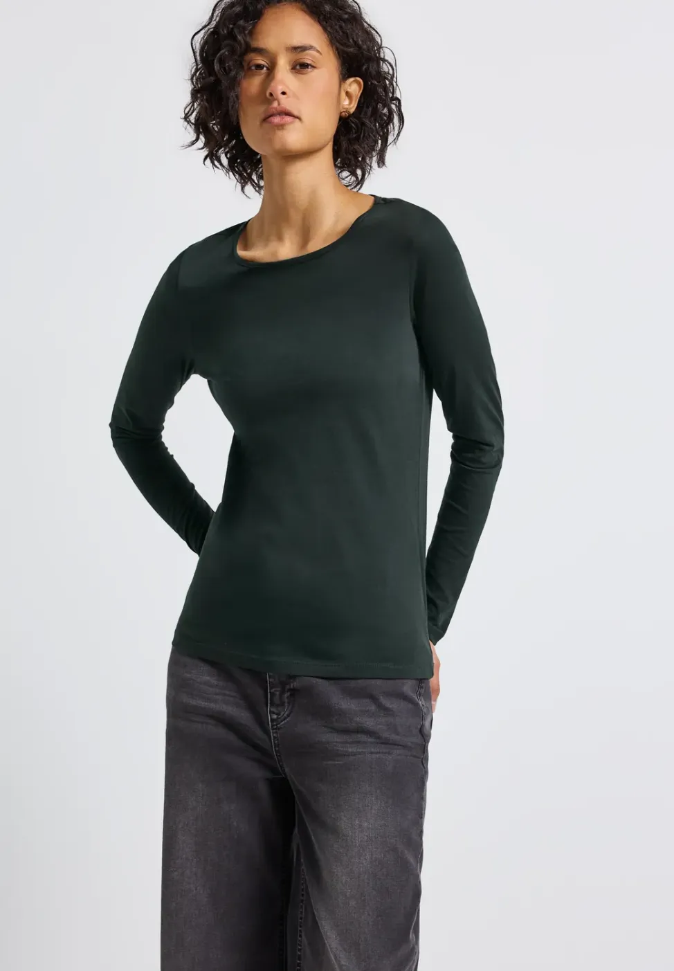 Basic shirt met lange mouwen