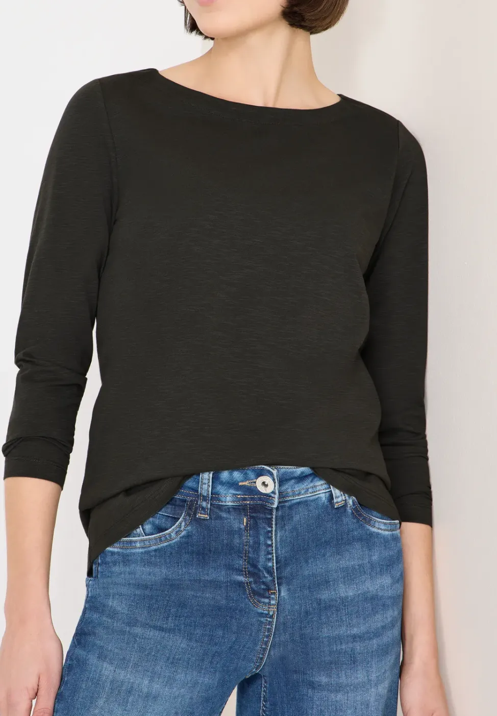 Basic shirt met lange mouwen