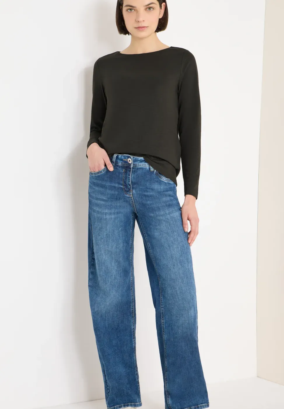 Basic shirt met lange mouwen