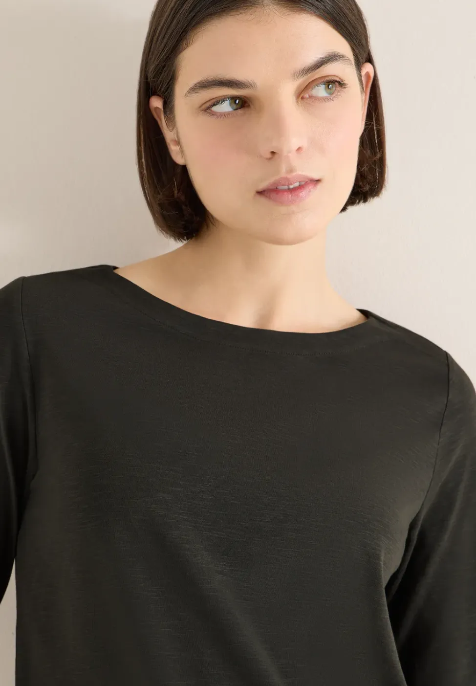 Basic shirt met lange mouwen