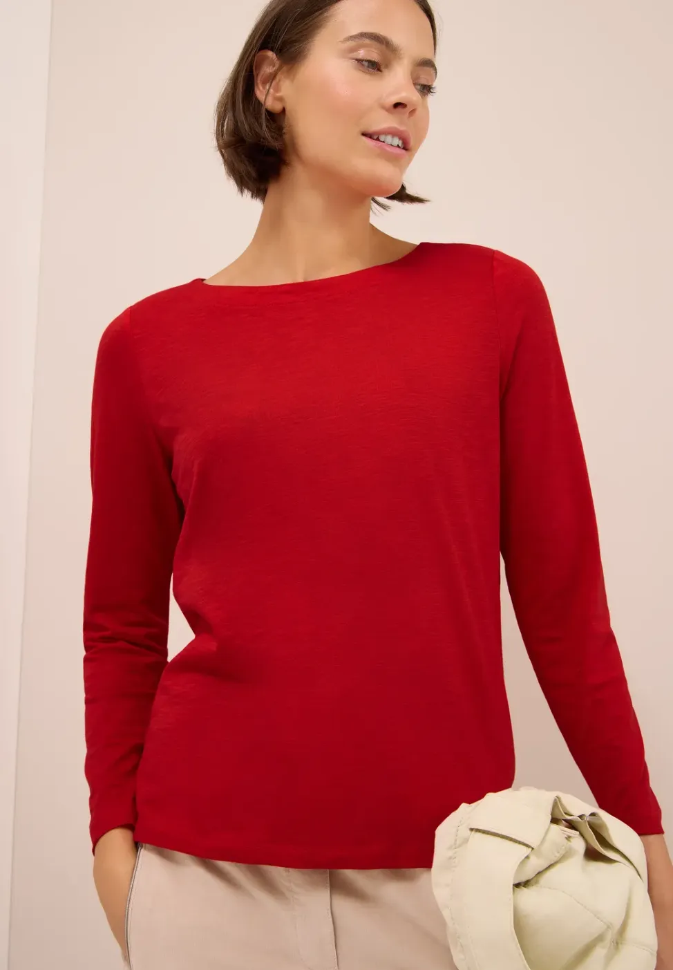 Basic shirt met lange mouwen