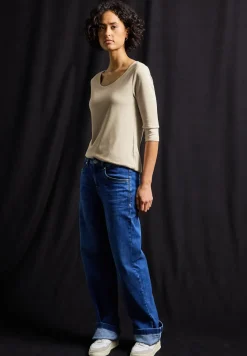 Basic Shirt met 3/4 mouwen