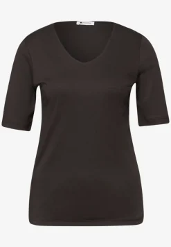 Basic Shirt met ondoorzichtige voorkant