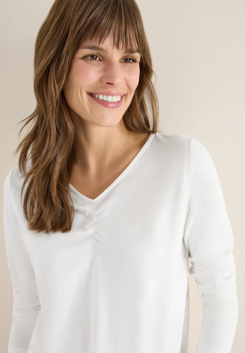 Basic shirt met rimpels