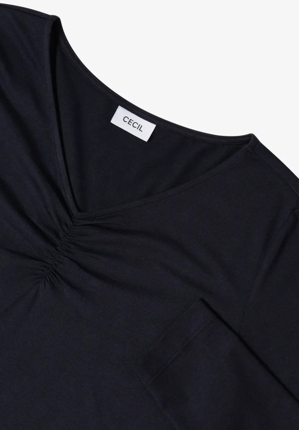 Basic shirt met rimpels